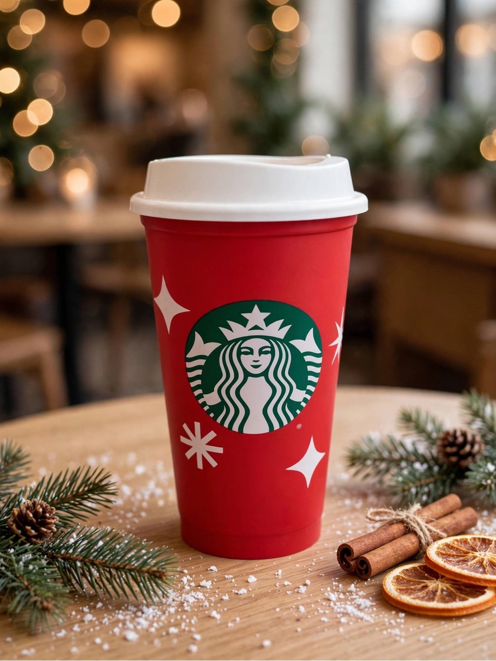 Starbucks Stars Holiday Reusable Red Cup